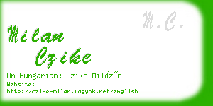 milan czike business card